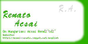 renato acsai business card